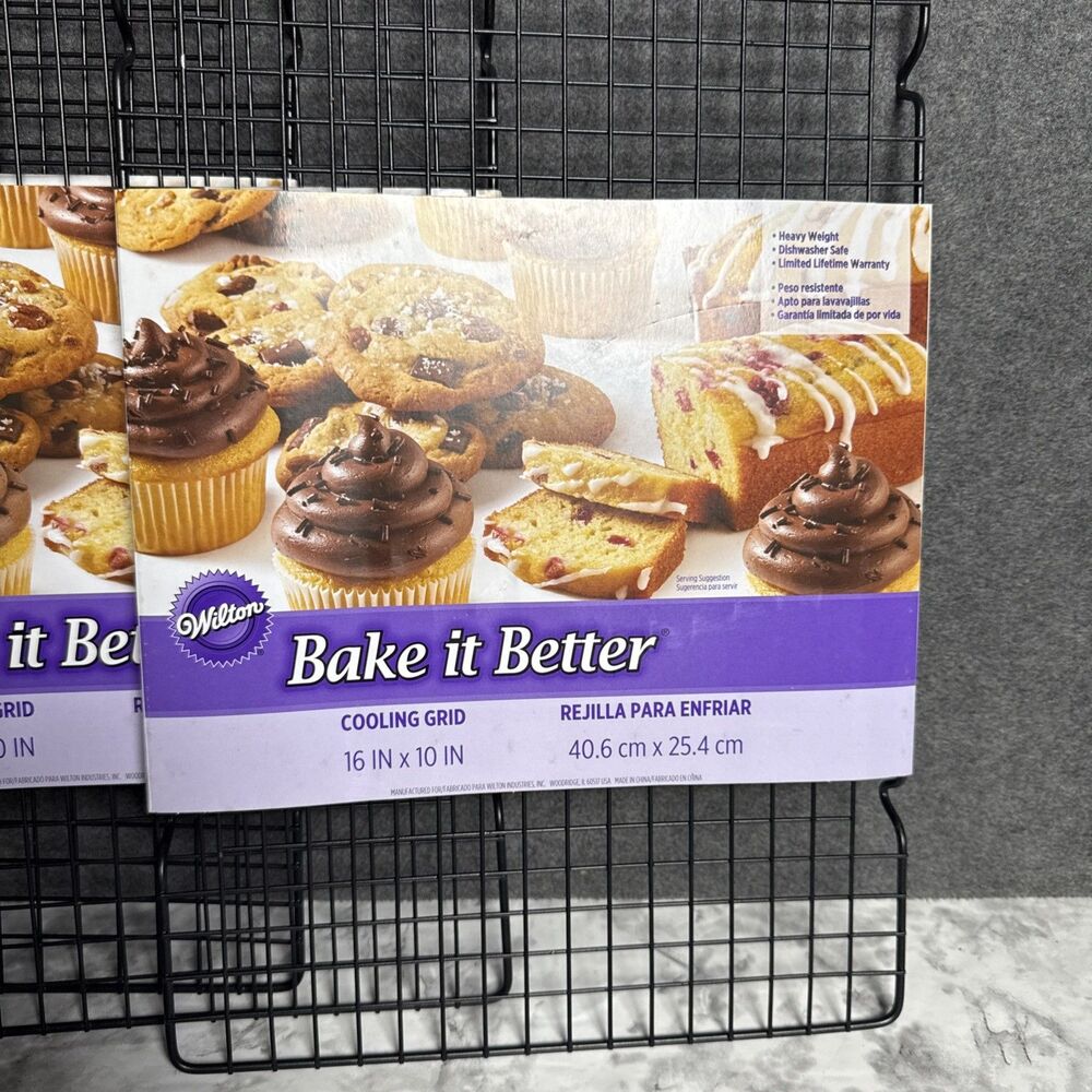 Wilton Easy Release Dishwasher Safe Wire Cooling Grid - 16" x 10"   LOT OF 3 New - Picture 2 of 4